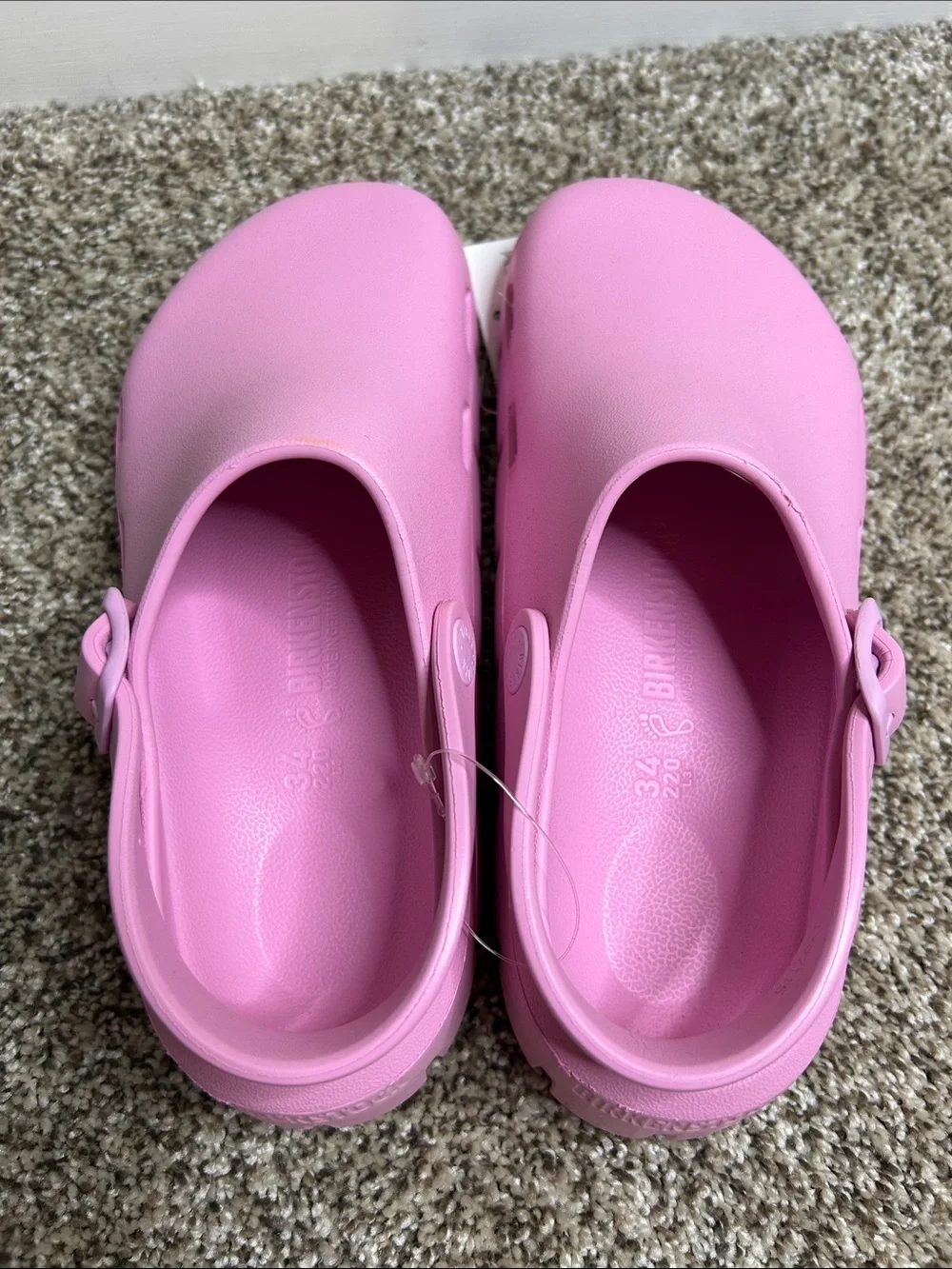NEW Birkenstock Birki Flow Kids EVA Pink Clogs Slip On Shoes Size 34